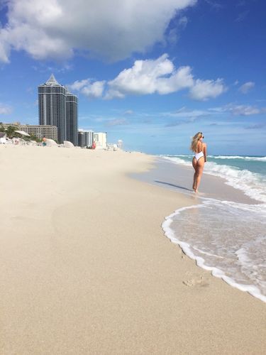 Customer photo review of Artic White Retro One-Piece