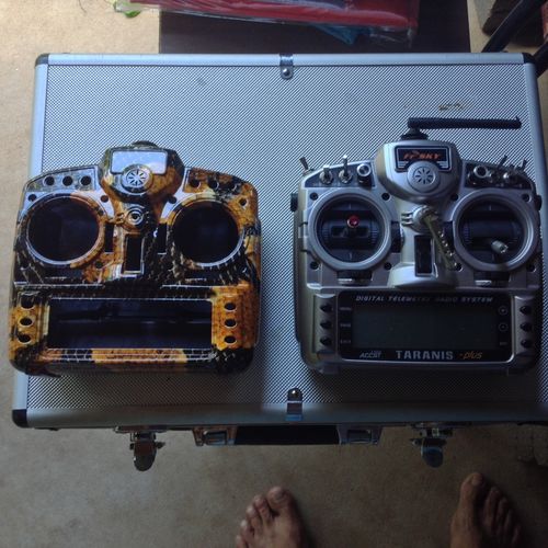 Customer photo review of FrSky X9D Plus Taranis Radio Transmitter Water Transfer Shell (Python Orange)