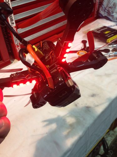 Customer photo review of DALRC Mini LED Light Strip Board RGB 12v 7 Color for FPV Race