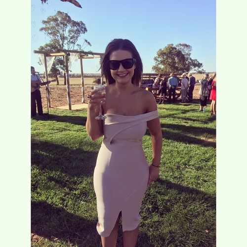 Customer photo review of Ava Dress | BLUSH PINK