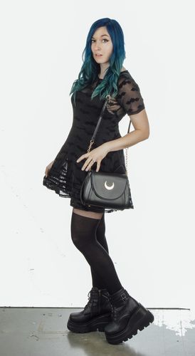 Customer photo review of White/Black Sailor Moon Luna/Artemis Shoulder Bag SP152413