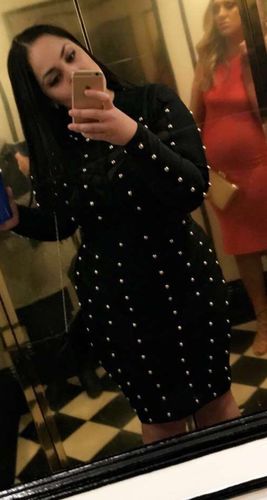 Customer photo review of Studded Affair Dress | BLACK