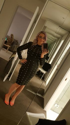 Customer photo review of Studded Affair Dress | BLACK