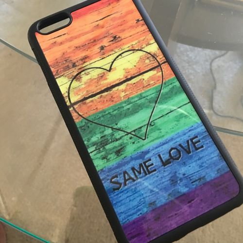 Customer photo review of Same Love iPhone Case