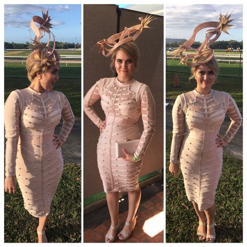 Customer photo review of Studded Affair Dress | NUDE