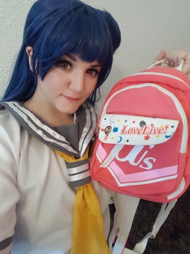 Customer photo review of Neko Atsume/Miku/Love Live Anime Printing Backpack SP165078/SP165353/SP165329