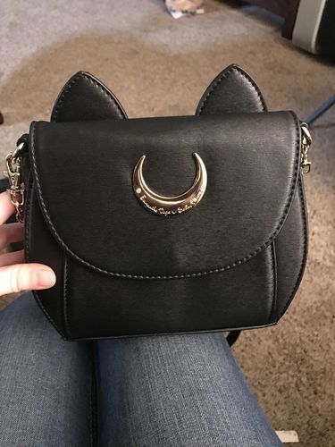 Customer photo review of White/Black Sailor Moon Luna/Artemis Shoulder Bag SP152413