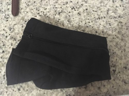 Customer photo review of Zipped Open Toe Compression Socks