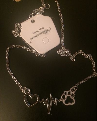 Customer photo review of I Love Paw Necklace