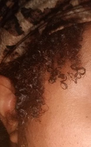 Customer photo review of Pure Flaxseed Gel with Organic Castor Oil for Strengthening Hair & Vanilla Berry Fragrance