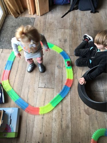 Customer photo review of Glow Tracks Racing Set