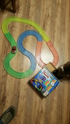 Customer photo review of Glow Tracks Racing Set