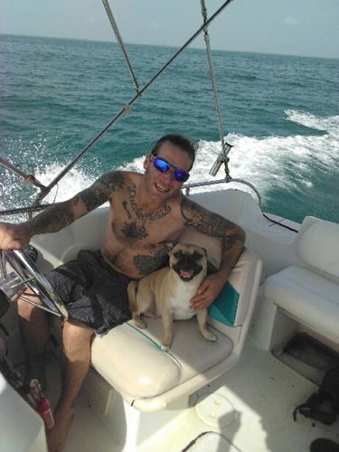 Anthony P. fishing with Grizzly sunglasses