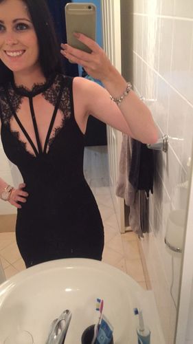 Customer photo review of Victoria Lace Dress | BLACK
