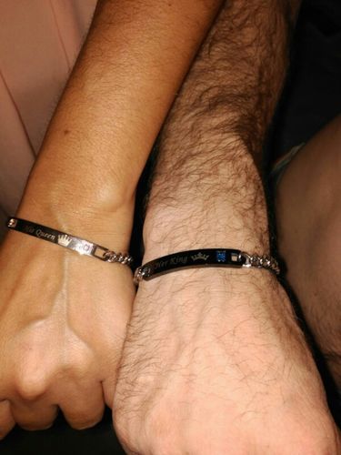 Customer photo review of Premium Her King & His Queen Bracelets (2 Pc)