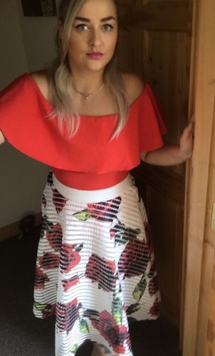Customer photo review of Rosie White Mesh Skirt