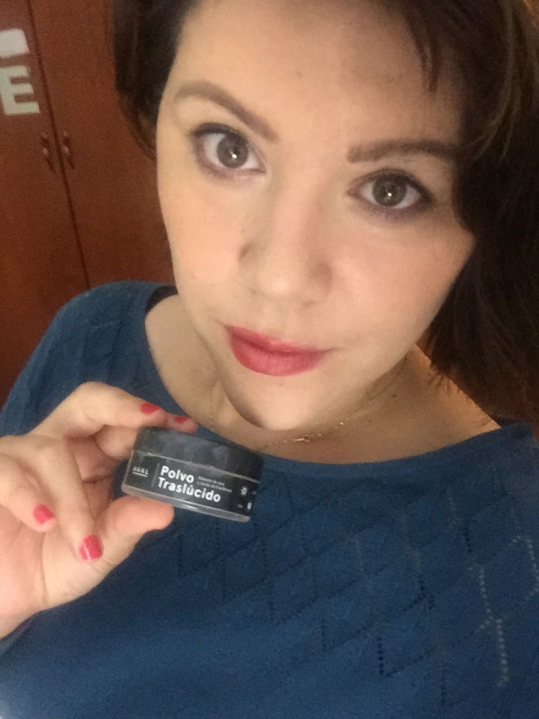 Customer photo review of Polvo traslúcido con Extracto de Aloe y Aceite de Frambuesa