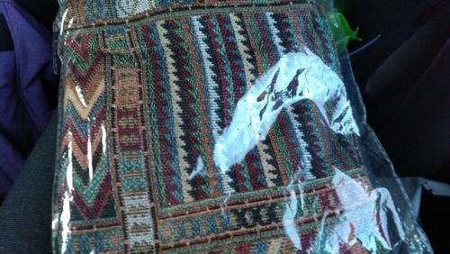 Customer photo review of Bohemian Knitted Backpack