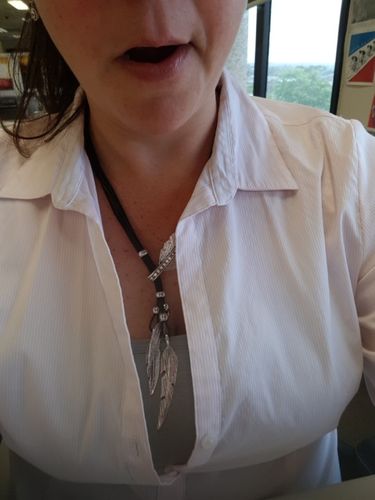 Customer photo review of Tribal Feather Necklace - Offer