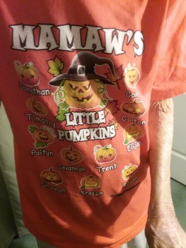 Customer photo review of Grandma's/ Grandpa's Little Pumpkins Halloween Special (Flat 70% off) Exclusive Orange Shade Available.