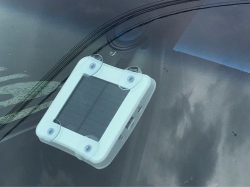 Customer photo review of Solar Window Power Bank Charger