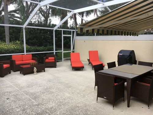 Customer photo review of Nico 4 Piece Outdoor Conversation Sofa Set in Espresso Brown