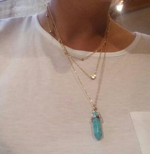 Customer photo review of Crystal Heart Choker Necklaces