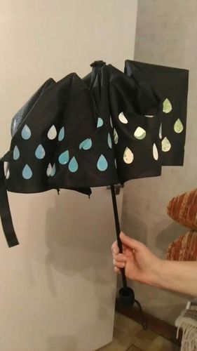 Customer photo review of Water Sensitive Color Changing Umbrella