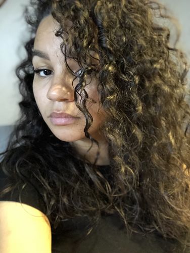 Customer photo review of Pure Flaxseed Gel with Organic Castor Oil for Strengthening Hair & Vanilla Berry Fragrance