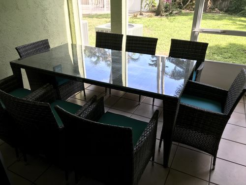 Customer photo review of Nico 7 Piece Outdoor Dining Set in Gray