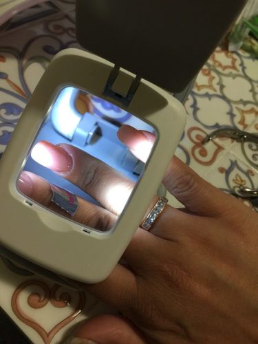 Customer photo review of Foldable Magnifier Desk Lamp