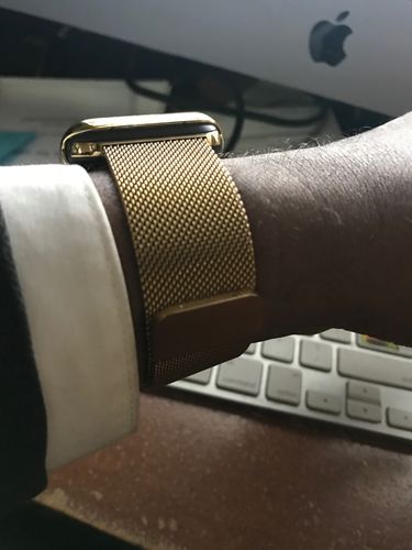 Customer photo review of Decouart Milanese loop Stainless Steel Gold Bracelet