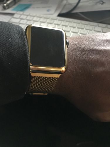 Customer photo review of Apple watch case with scratch protector