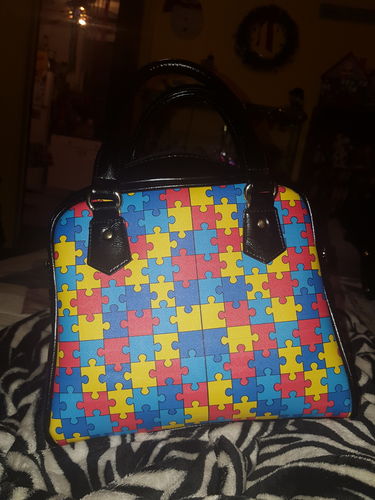 Customer photo review of Autism Awareness Shoulder Handbag