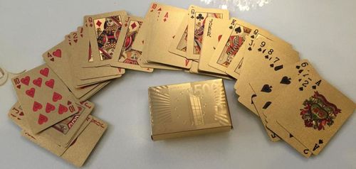 Customer photo review of Gold Waterproof Playing Cards