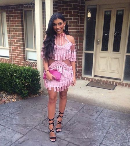Customer photo review of Milani Mini Tassel Dress