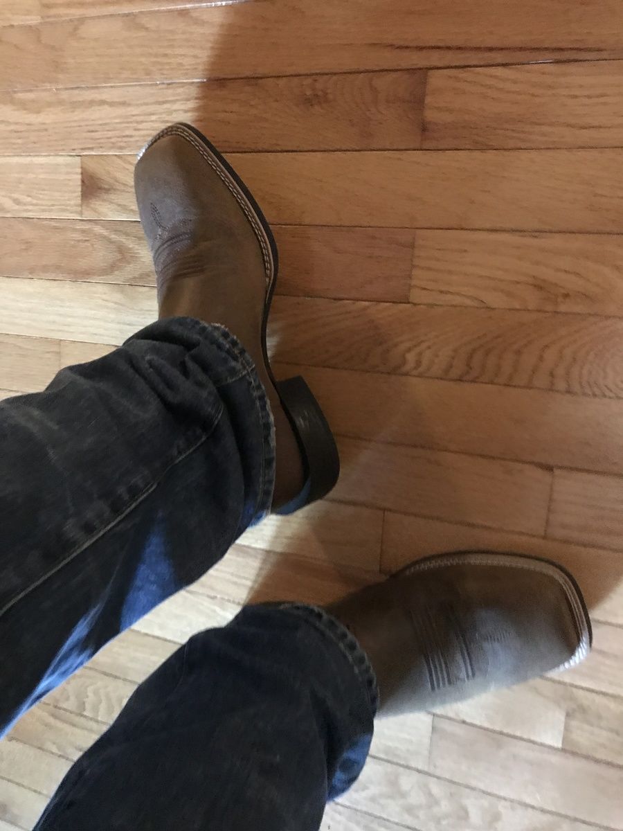 Customer photo review of Ariat Men’s Sport Wide Square Toe Brown Boots 10010963