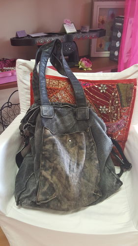 Customer photo review of Leather Casual Women Canvas Shoulder Bag