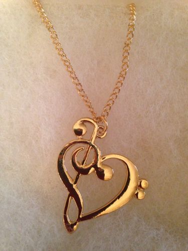 Customer photo review of Heart Shaped Music Necklace