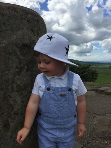 Customer photo review of Cowboys Star Snapback Cap - White  (1-4 Years).
