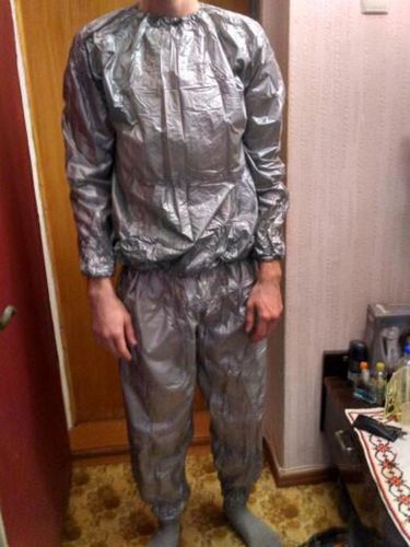 Customer photo review of Heavy Duty Anti-Rip Weight Loss Sauna Suit