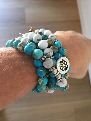 Customer photo review of Bracelet ou collier Mâlâ "Yogi" en Quartz Rose