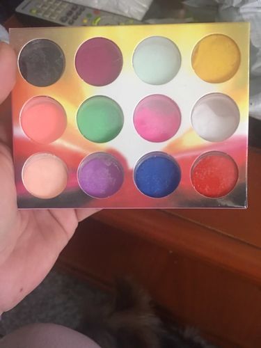 Customer photo review of 12 Solid Deep Color Nail Art Powder