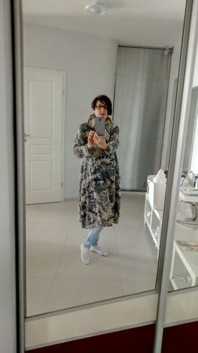 Customer photo review of Plus Size - Printing 100%Cotton Dress Robe