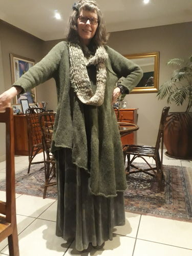 Customer photo review of Autumn Winter Soft Loose Sweater Dress Gown