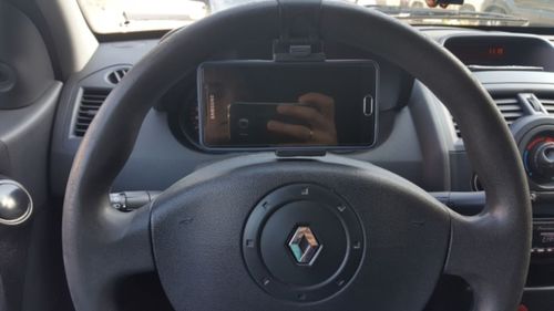 Customer photo review of Universal Steering Wheel Phone Mount - Offer