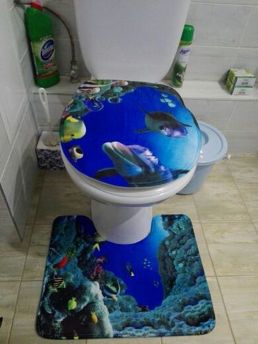 Customer photo review of Aqua Bathroom Set (3 pc)