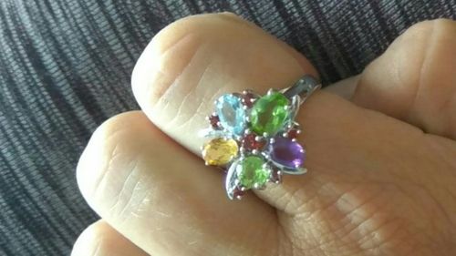 Customer photo review of Bague "Cocktail des 5 Pierres" en Argent 925