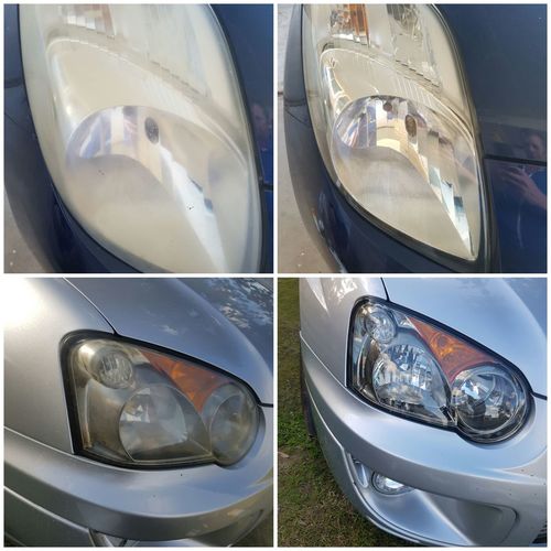 Customer photo review of 4 x Headlights Cleaning Kits - 58% OFF!