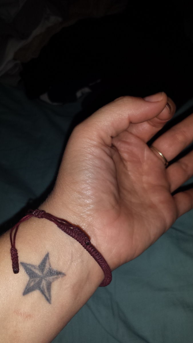 Customer photo review of Tibetan Buddhist Handmade Lucky Knots Bracelet